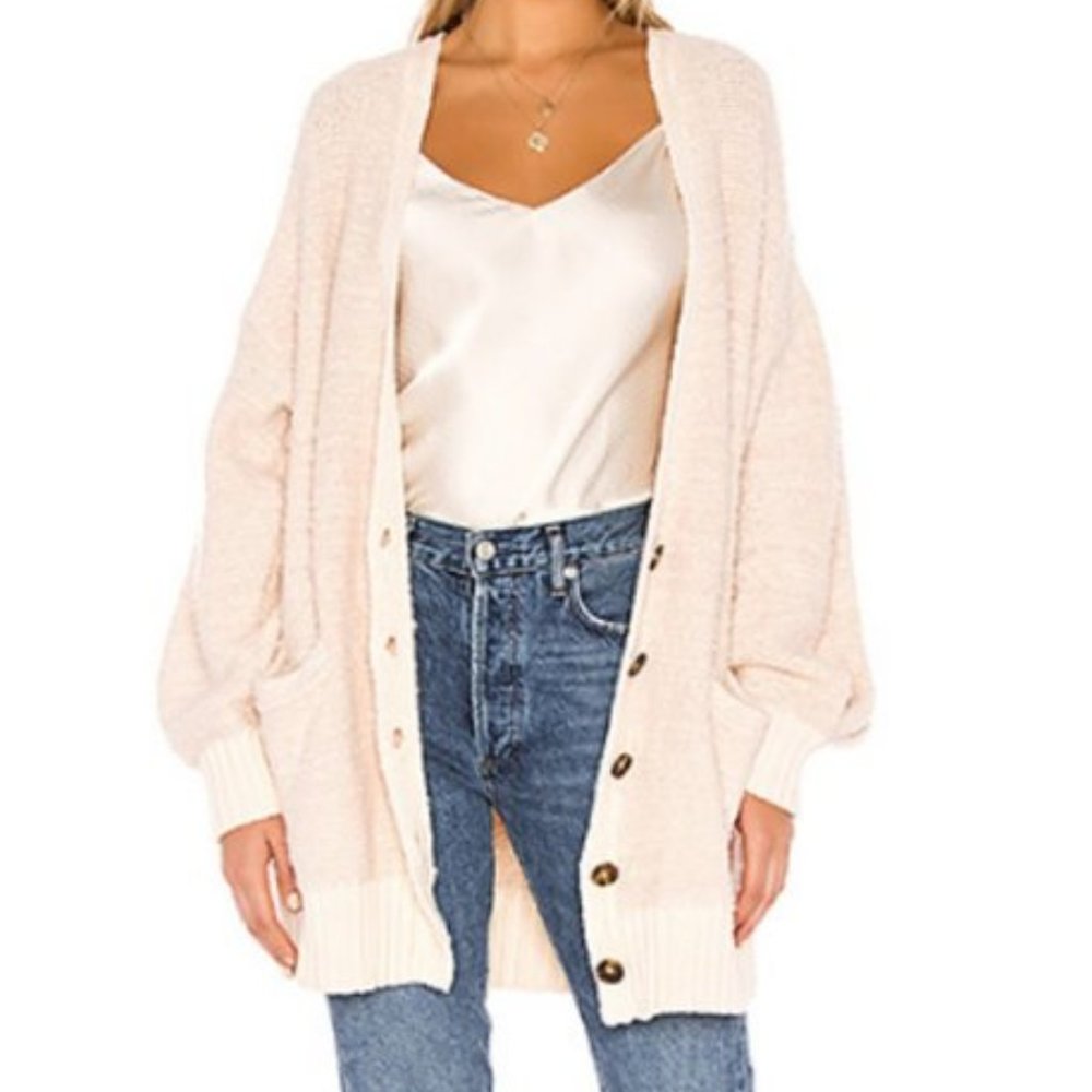 Free People Snow Drop Cardigan Ivory SIze S